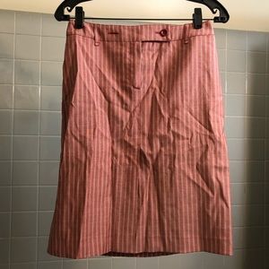 Max & Co Red and White Striped Skirt